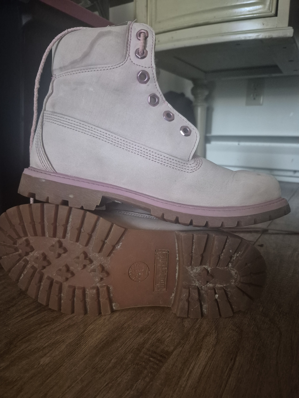 Timberland Pink and Brown Lace-Up Women’s Boots